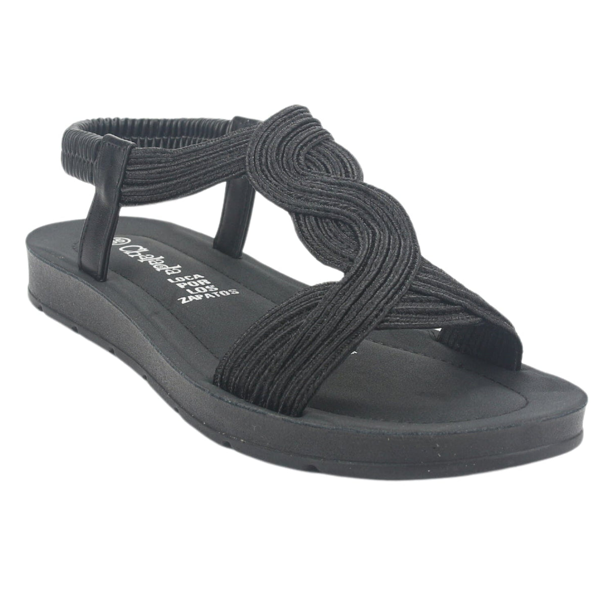 Sandalia Chalada Mujer Quina-2 Negro Plano Sandalias Chalada 