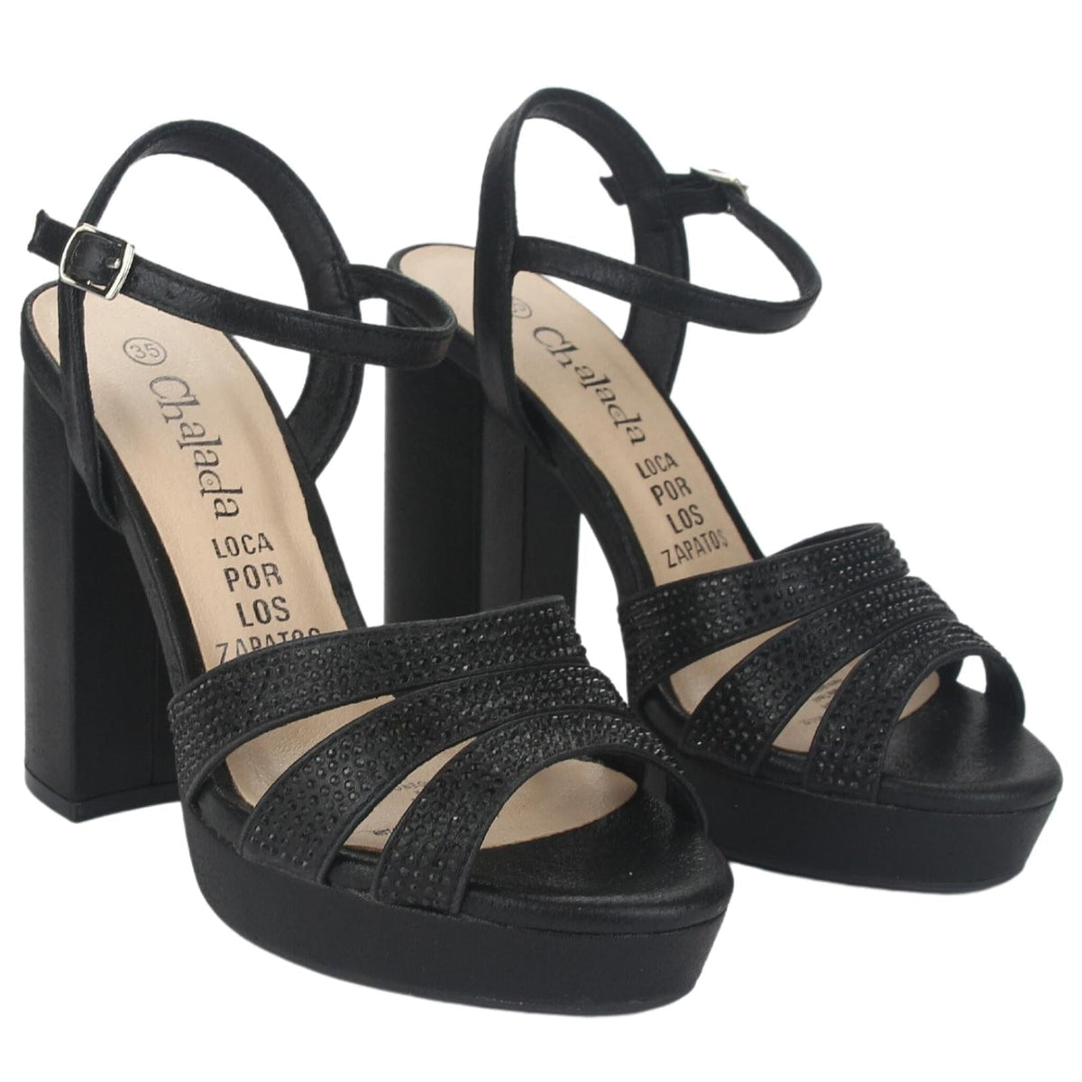 Sandalia Chalada Mujer Tita-1 Negro Casual Tacones Altos Chalada 