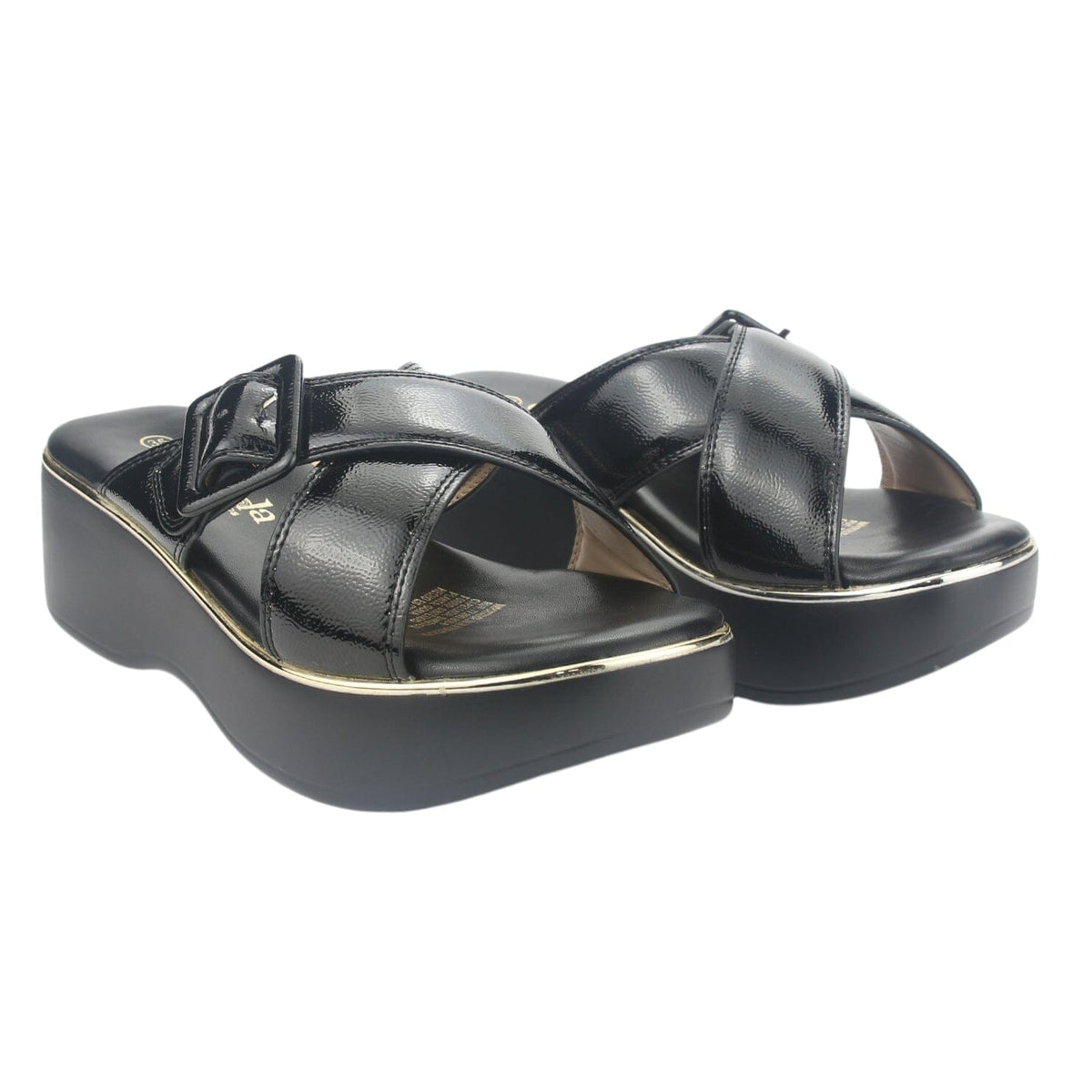 Sandalia Chalada Mujer Tota-53 Negro Plataforma Sandalias Chalada 
