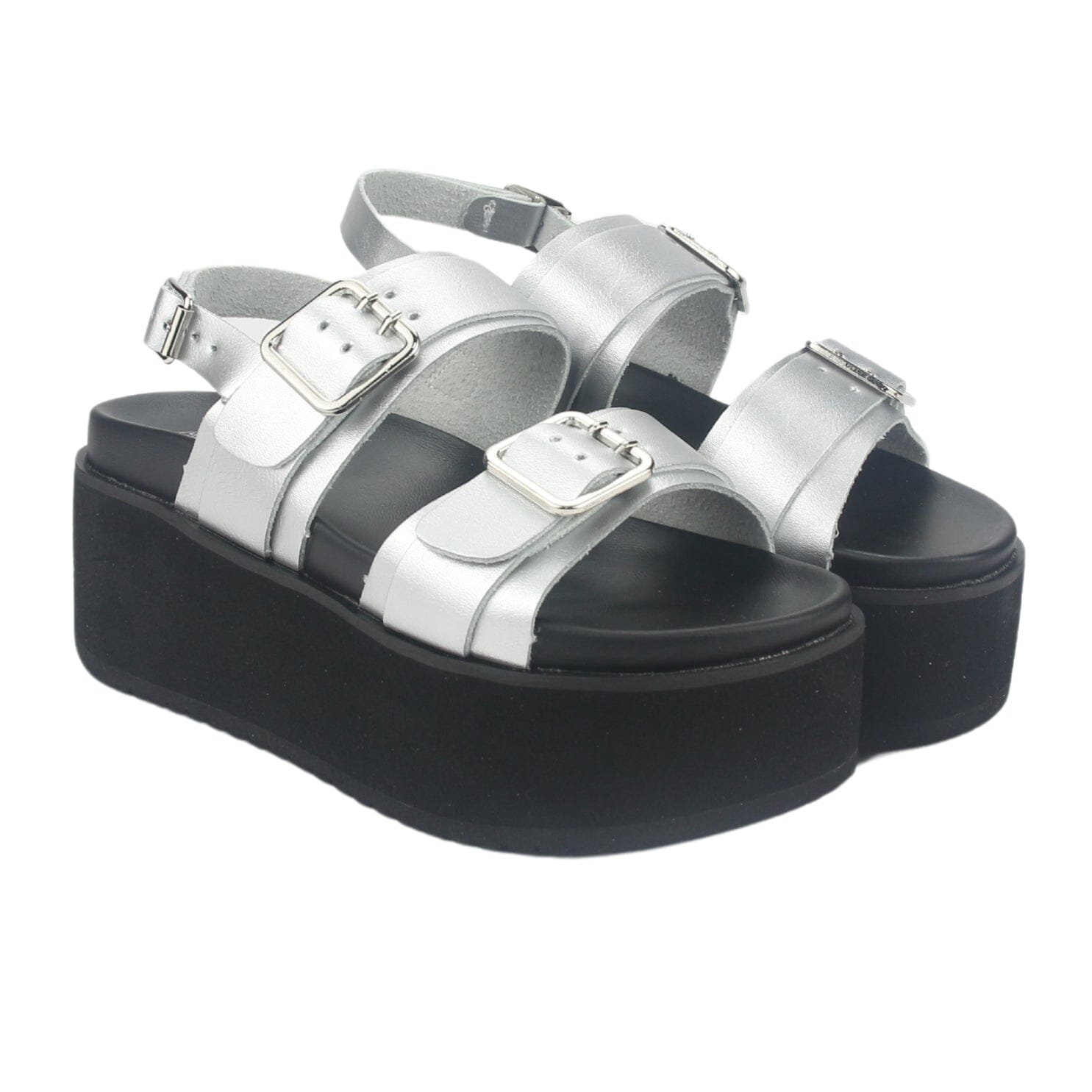 Sandalia Chalada Mujer Viru-31 Plateado Plataforma Sandalias Chalada 