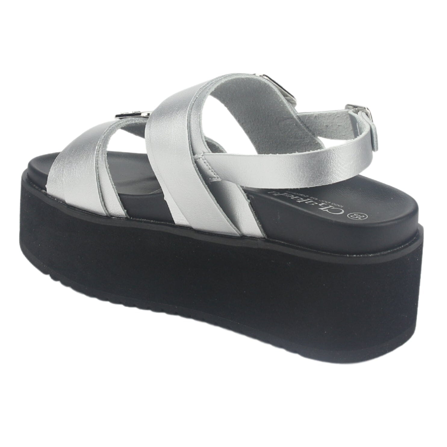 Sandalia Chalada Mujer Viru-31 Plateado Plataforma Sandalias Chalada 