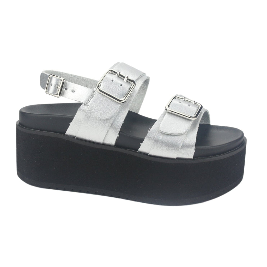 Sandalia Chalada Mujer Viru-31 Plateado Plataforma