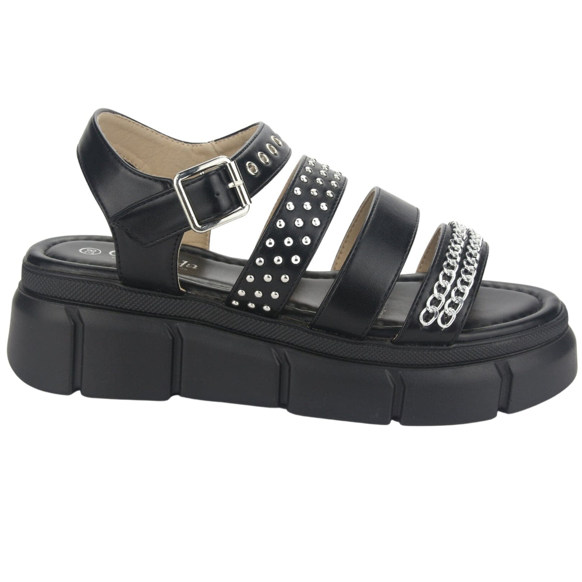 Sandalia Chalada Mujer Visa-1 Negro Casual Sandalias Plataforma Chalada 