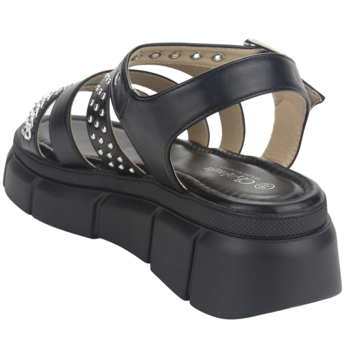 Sandalia Chalada Mujer Visa-1 Negro Casual Sandalias Plataforma Chalada 