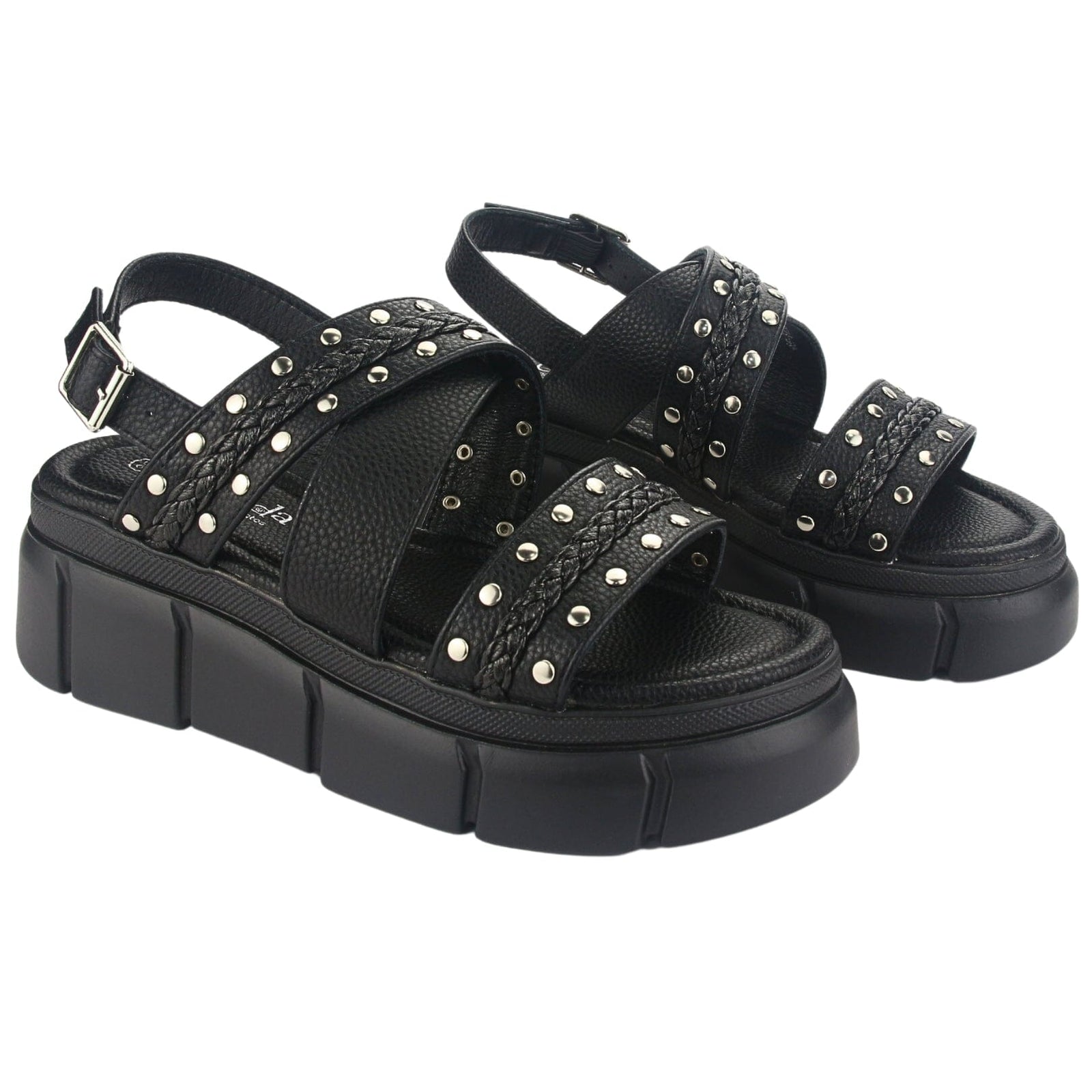 Sandalia Chalada Mujer Visa-2 Negro Casual Sandalias Plataforma Chalada 