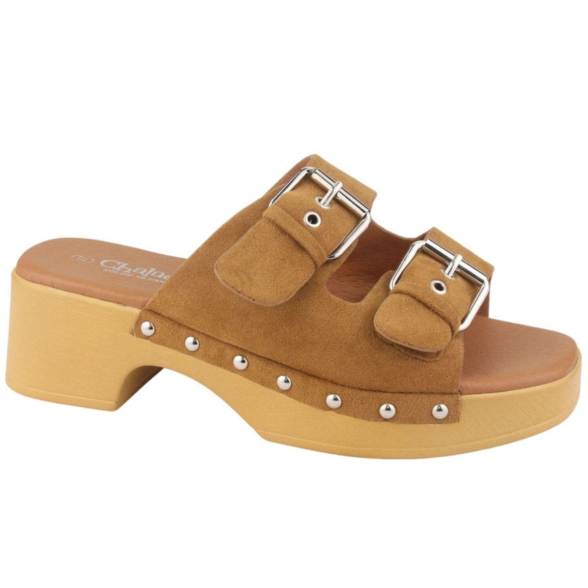 Sandalia Chalada Mujer Woodl-30 Camel Casual Sandalias Taco Chalada 