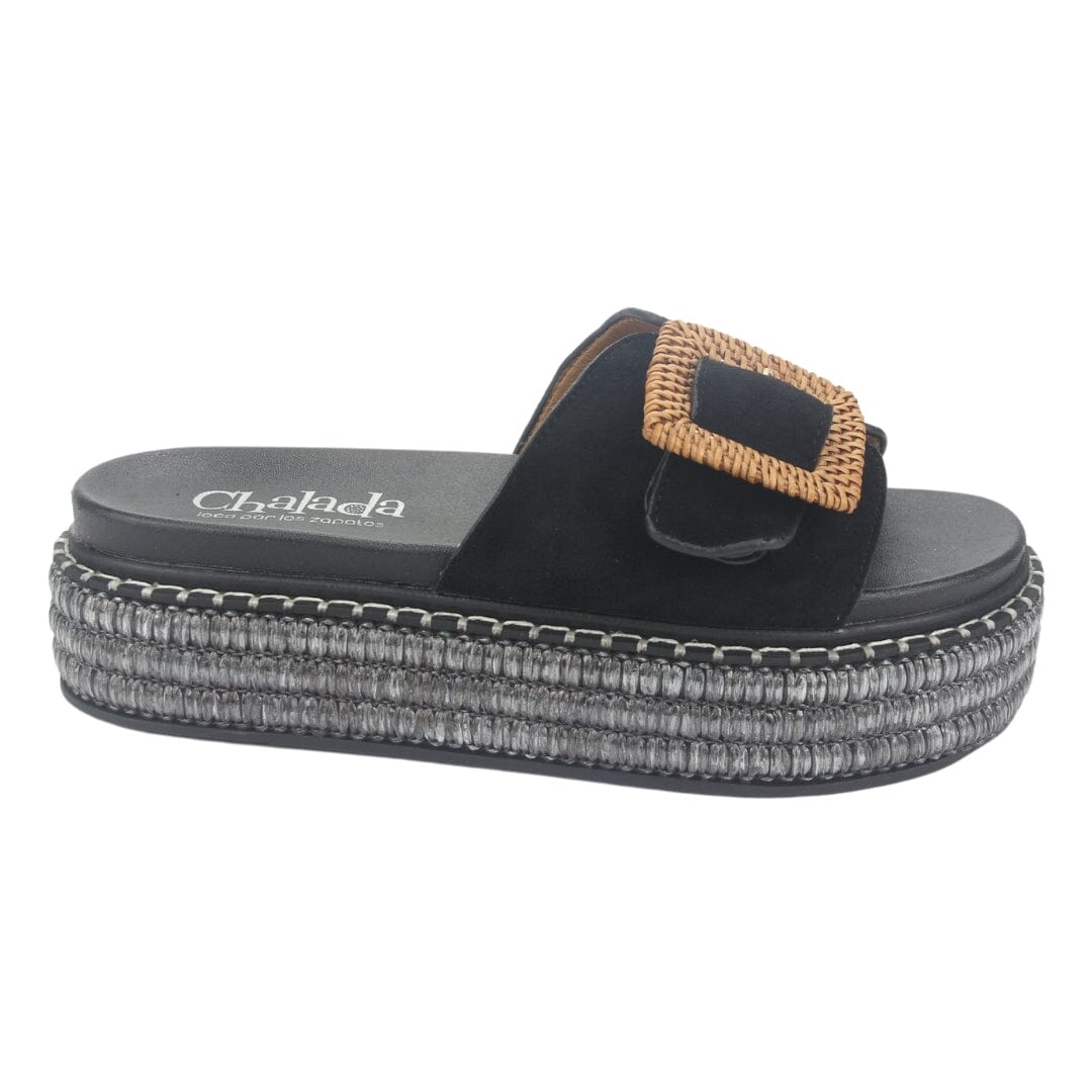 Sandalia Chalada Mujer Yukon-16 Negro Plataforma Poki Sandalias Chalada 