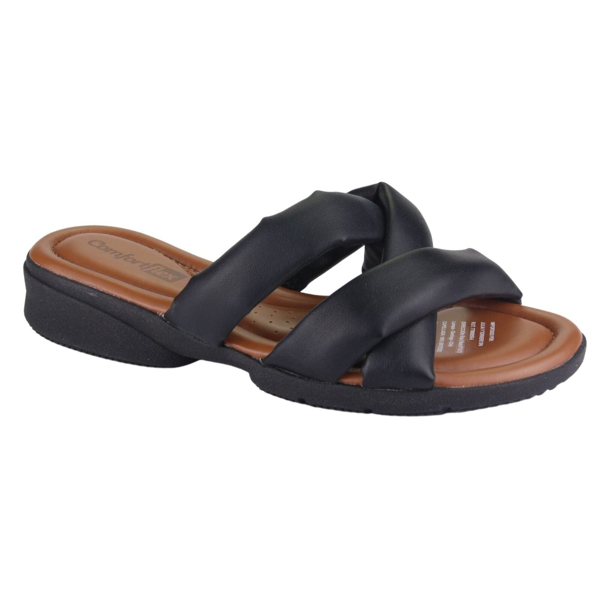 Sandalia Comfortflex Mujer 2181303 Negro Casual Sandalias Plataforma Comfortflex 