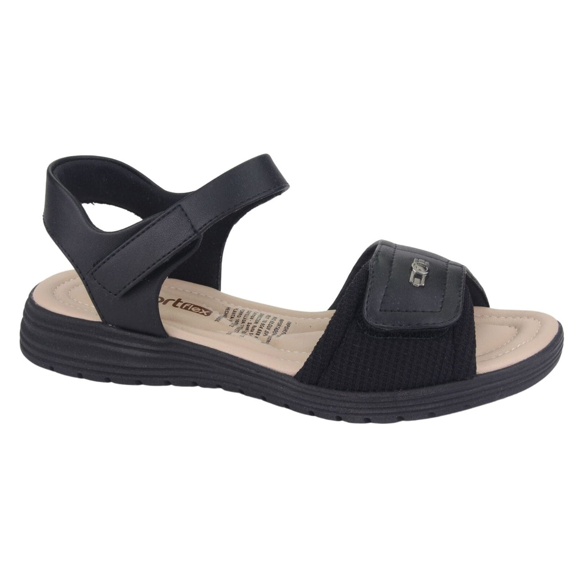 Sandalia Comfortflex Mujer 2251403 Negro Moda Sandalias Comfortflex 