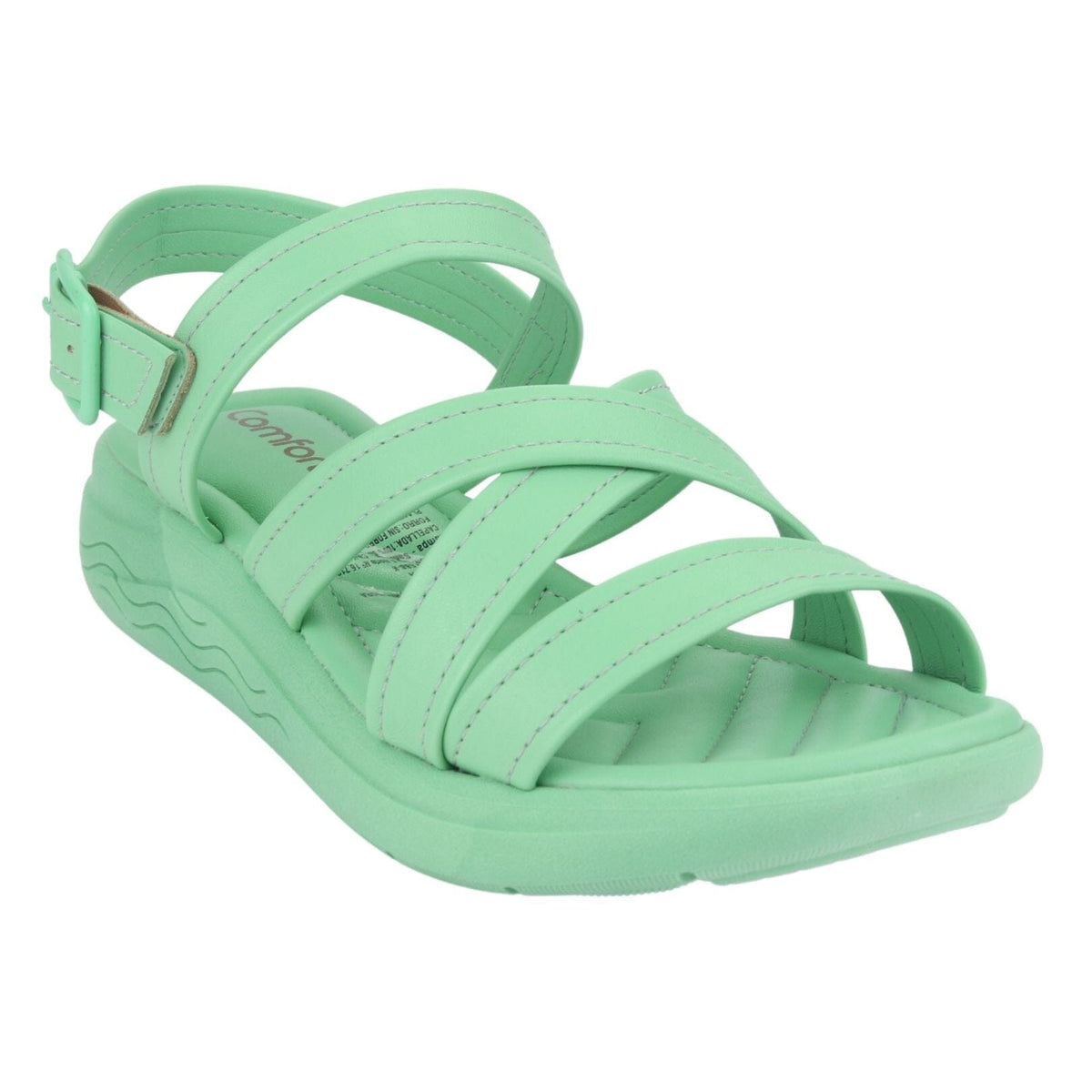 Sandalia Comfortflex Mujer 2261401 Verde Moda Sandalias Comfortflex 