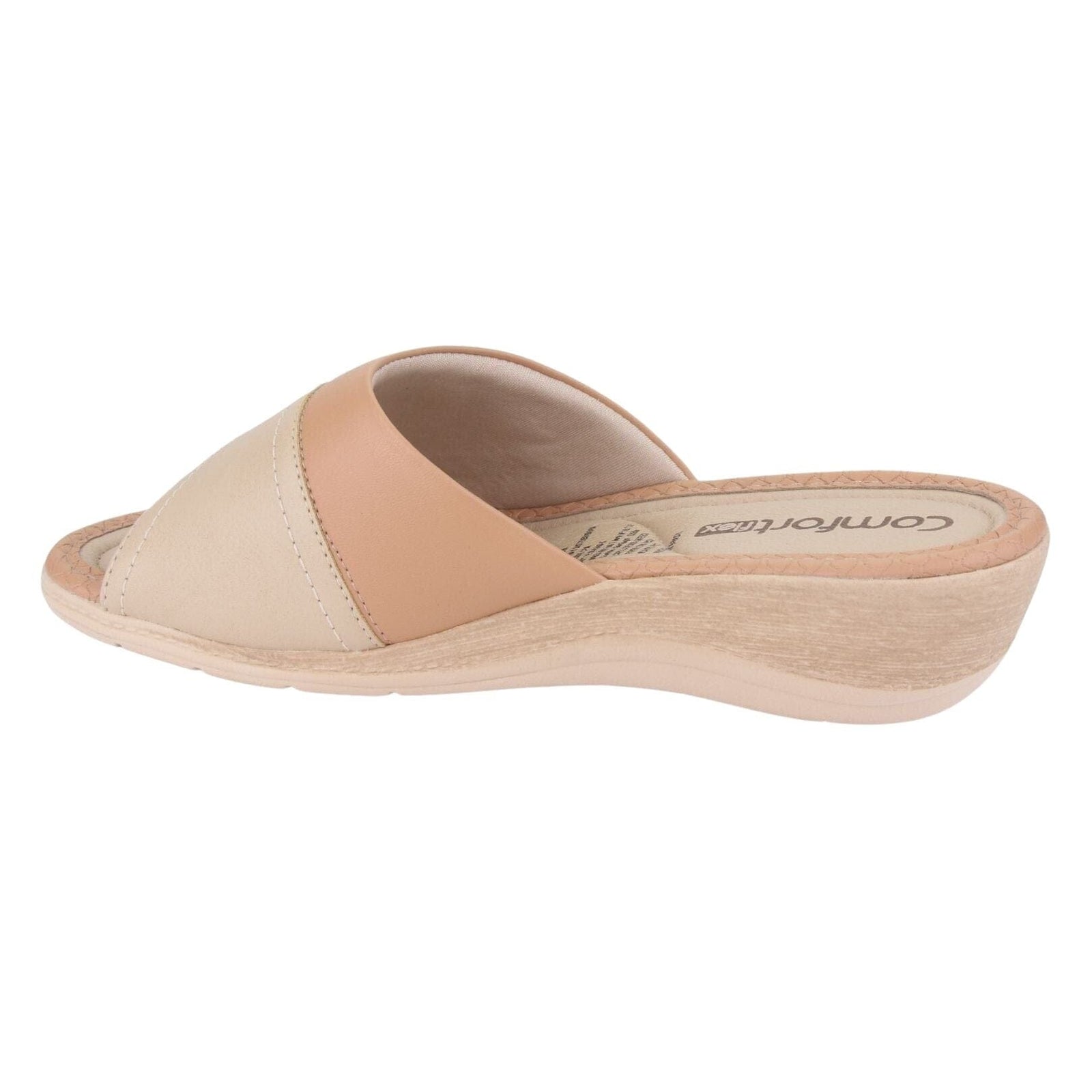 Sandalia Comfortflex Mujer 2296401 Beige Casual Sandalias Taco Comfortflex 