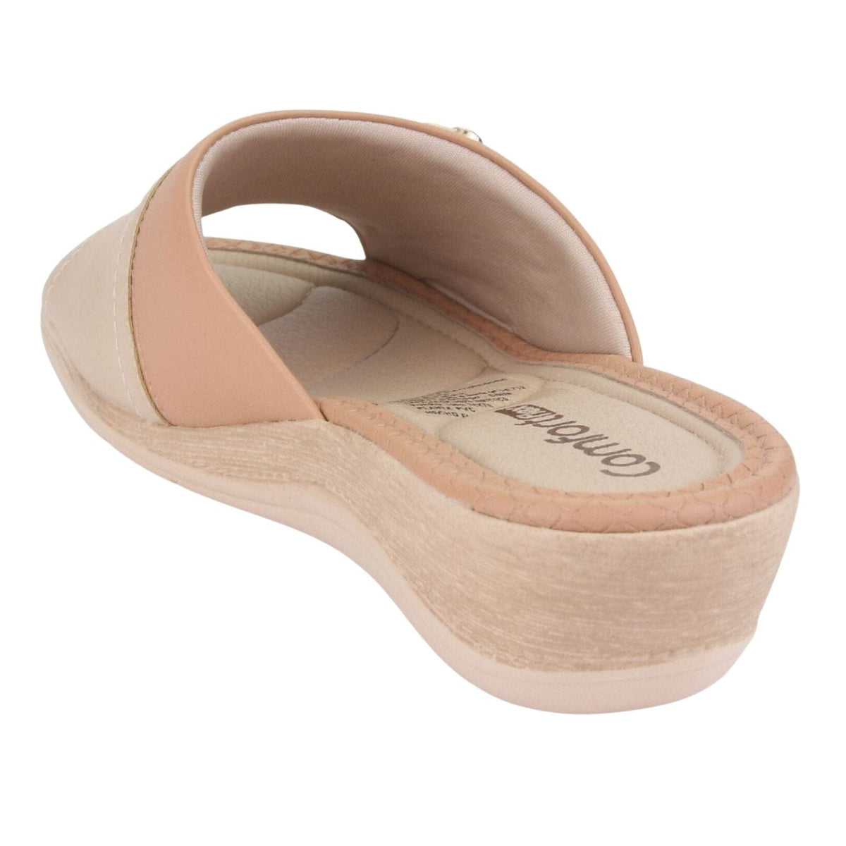 Sandalia Comfortflex Mujer 2296401 Beige Casual Sandalias Taco Comfortflex 