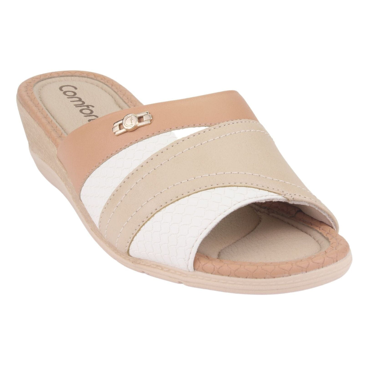 Sandalia Comfortflex Mujer 2296401 Beige Moda Sandalias Comfortflex 