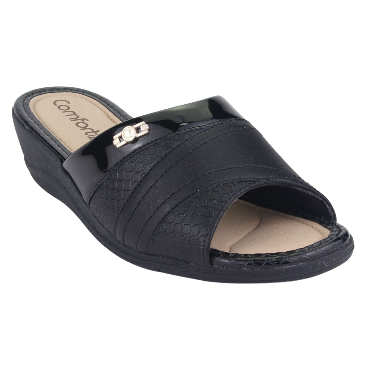 Sandalia Comfortflex Mujer 2296401 Negro Moda Sandalias Comfortflex 