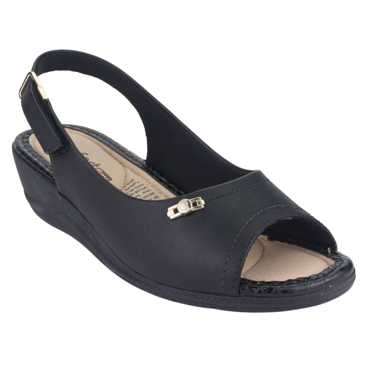 Sandalia Comfortflex Mujer 2296402 Negro Moda Sandalias Comfortflex 