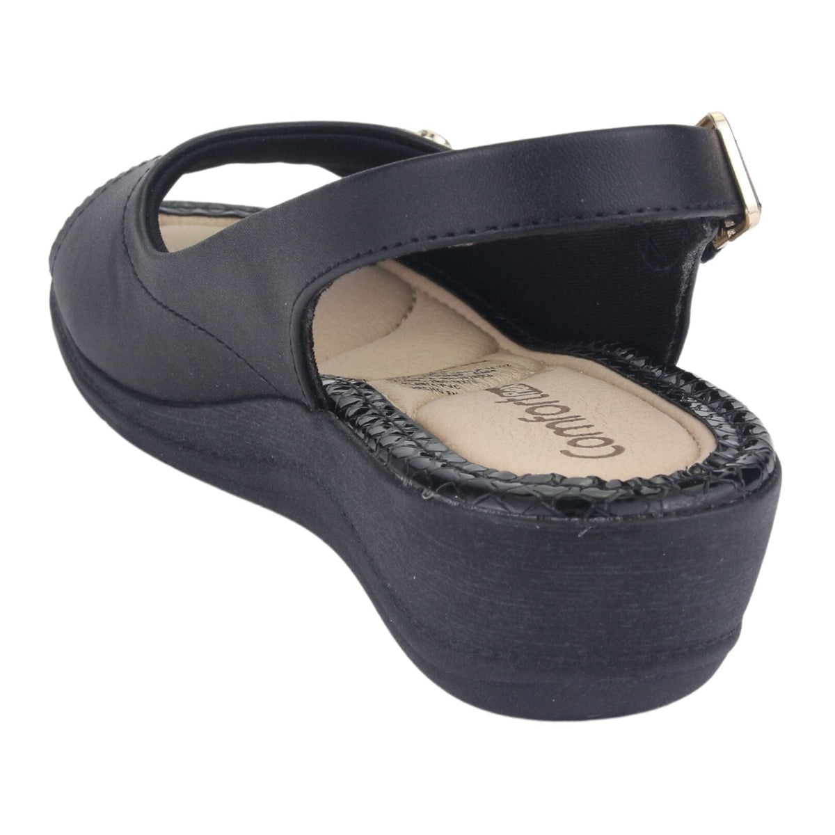 Sandalia Comfortflex Mujer 2296402 Negro Moda Sandalias Comfortflex 