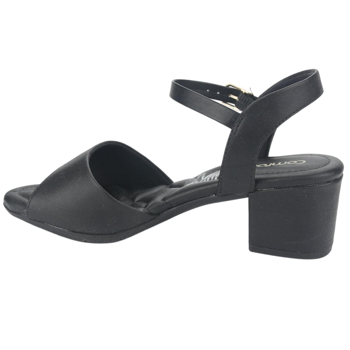 Sandalia Comfortflex Mujer 2357402 Negro Casual Sandalias Taco Comfortflex 