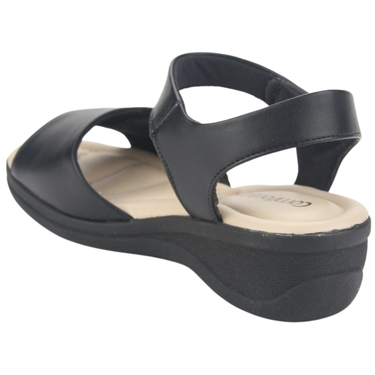 Sandalia Comfortflex Mujer 2388403 Negro Casual Sandalias Planas Comfortflex 