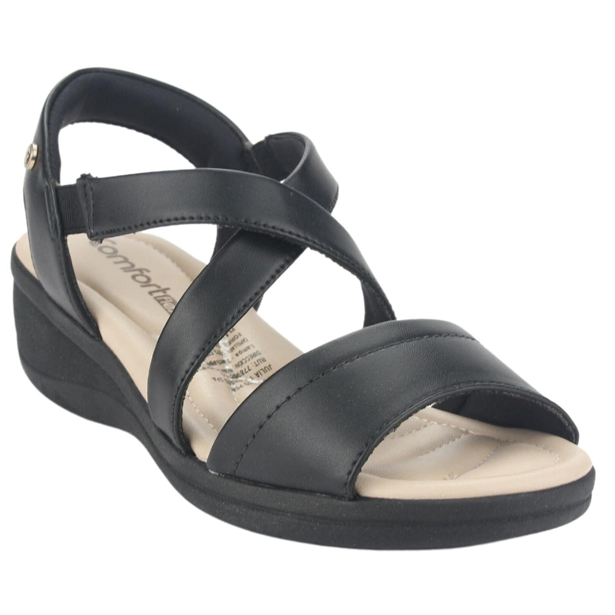 Sandalia Comfortflex Mujer 2388404 Negro Casual Sandalias Planas Comfortflex 