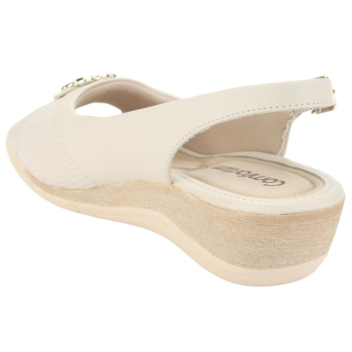 Sandalia Comfortflex Mujer 2396452 Beige Casual Sandalias Planas Comfortflex 