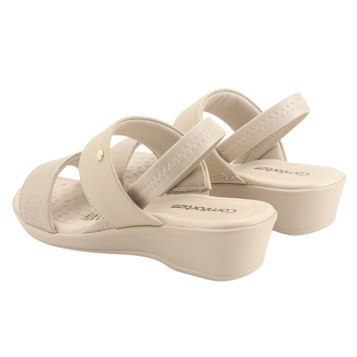 Sandalia Comfortflex Mujer 2472403 Beige Casual Sandalias Comfortflex 