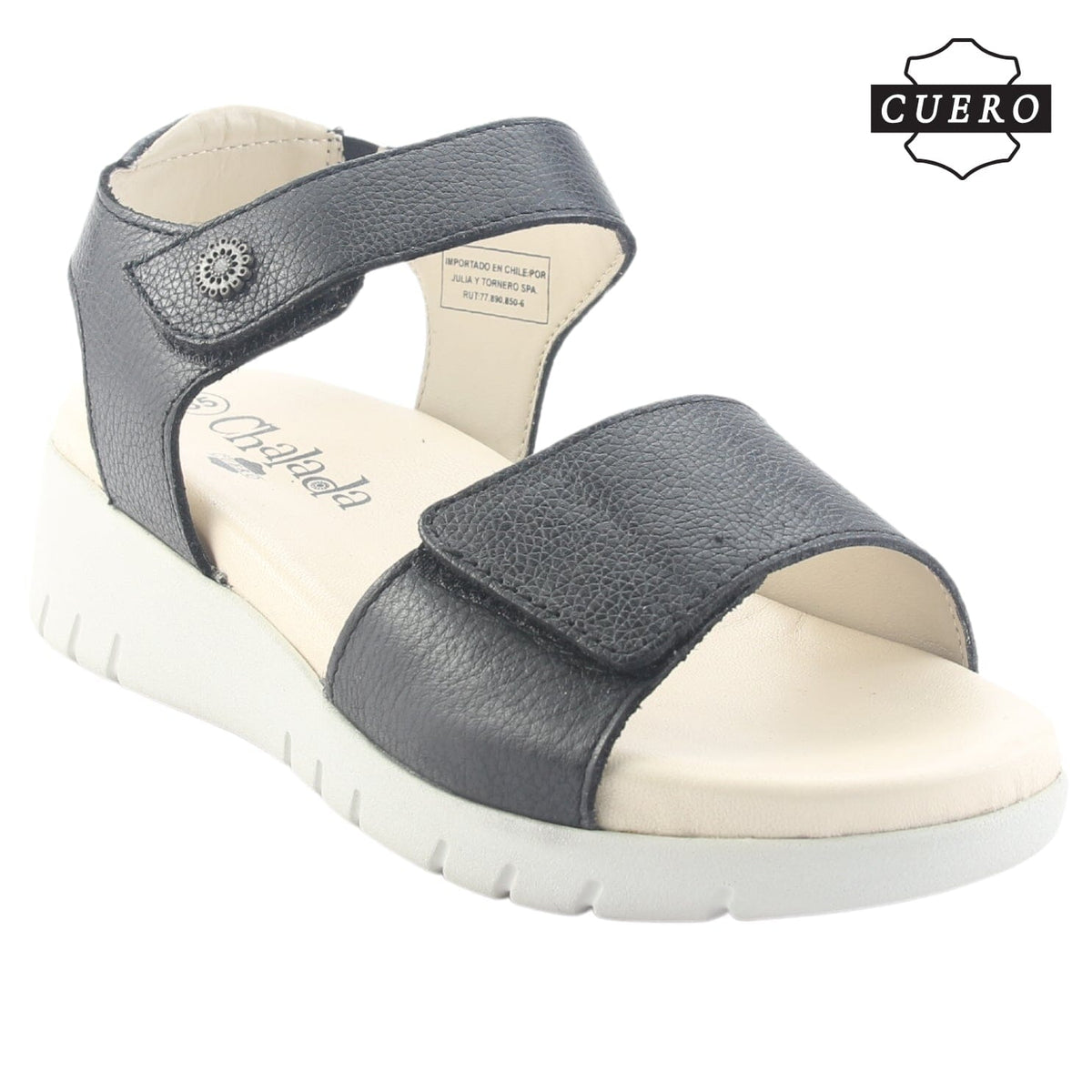 Sandalia de Cuero Chalada Mujer Raisa-2 Negro Casual Sandalias Chalada 