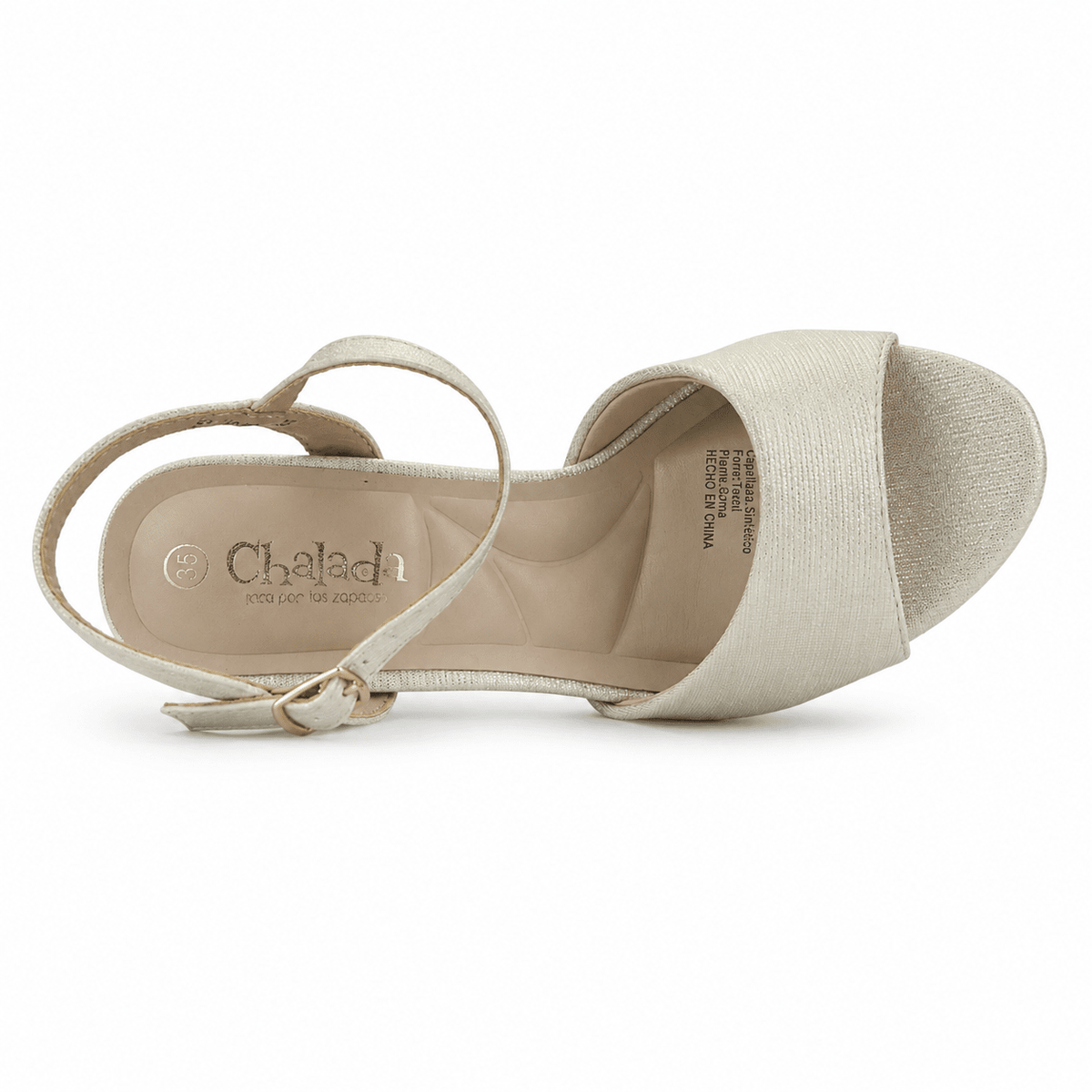 Sandalia Dorado Mujer Casual Chalada Voce Sandalias Chalada 