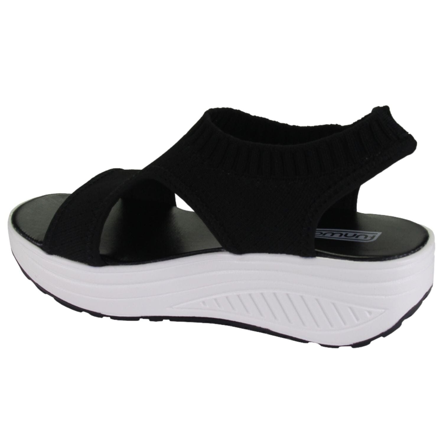 Sandalia Funway Mujer Tija-29 Negro Plataforma Sandalias Funway 