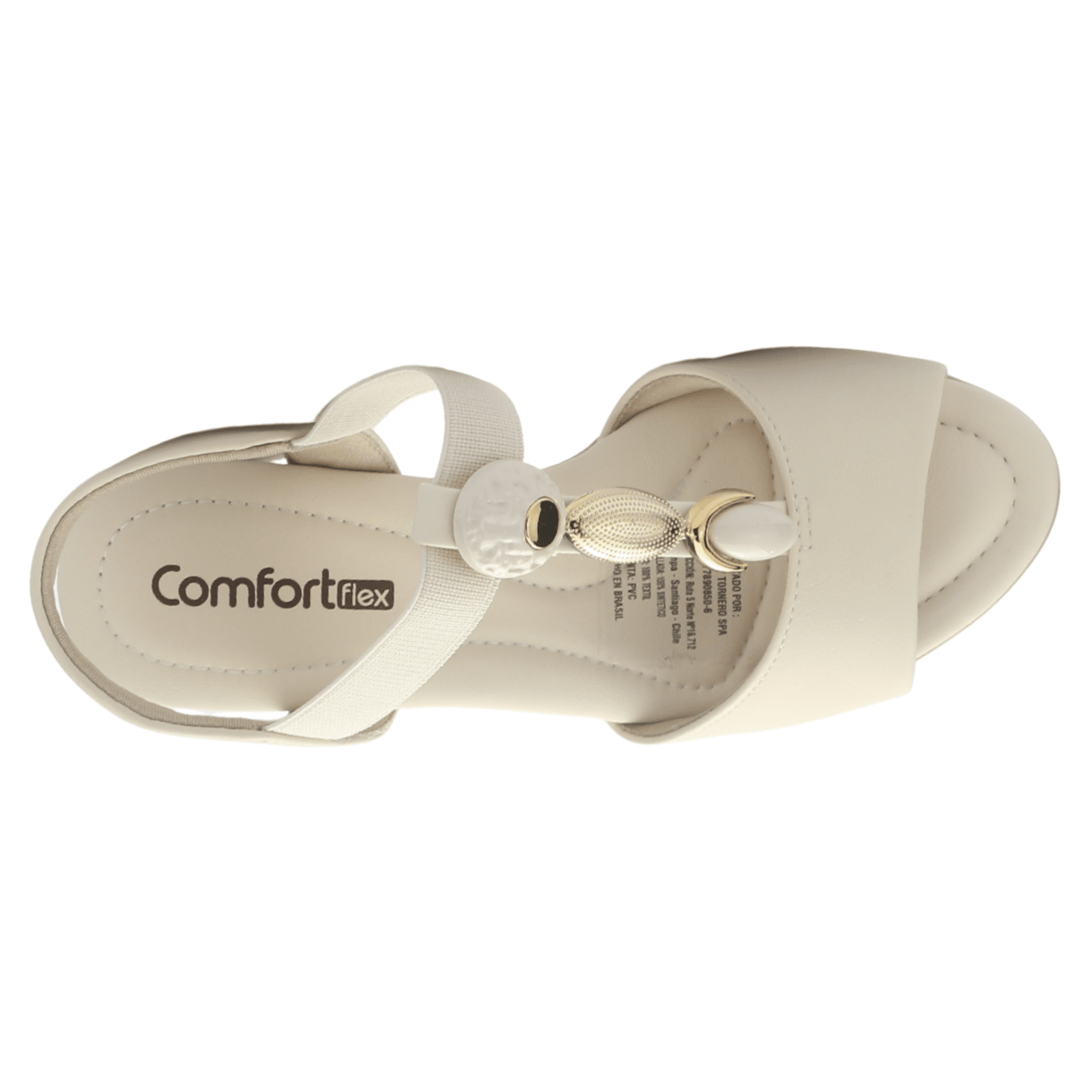 Sandalia Mujer Beige Claro Comfortflex 2557403 Casual Sandalias Comfortflex 