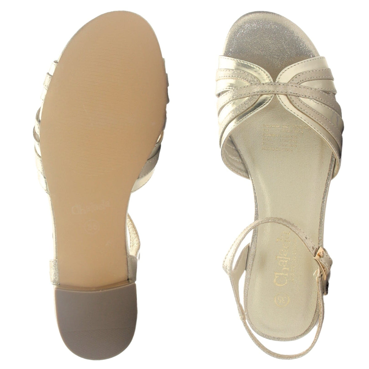 Sandalia Mujer Casual Dorado Chalada Fadialow20 Sandalias Chalada 