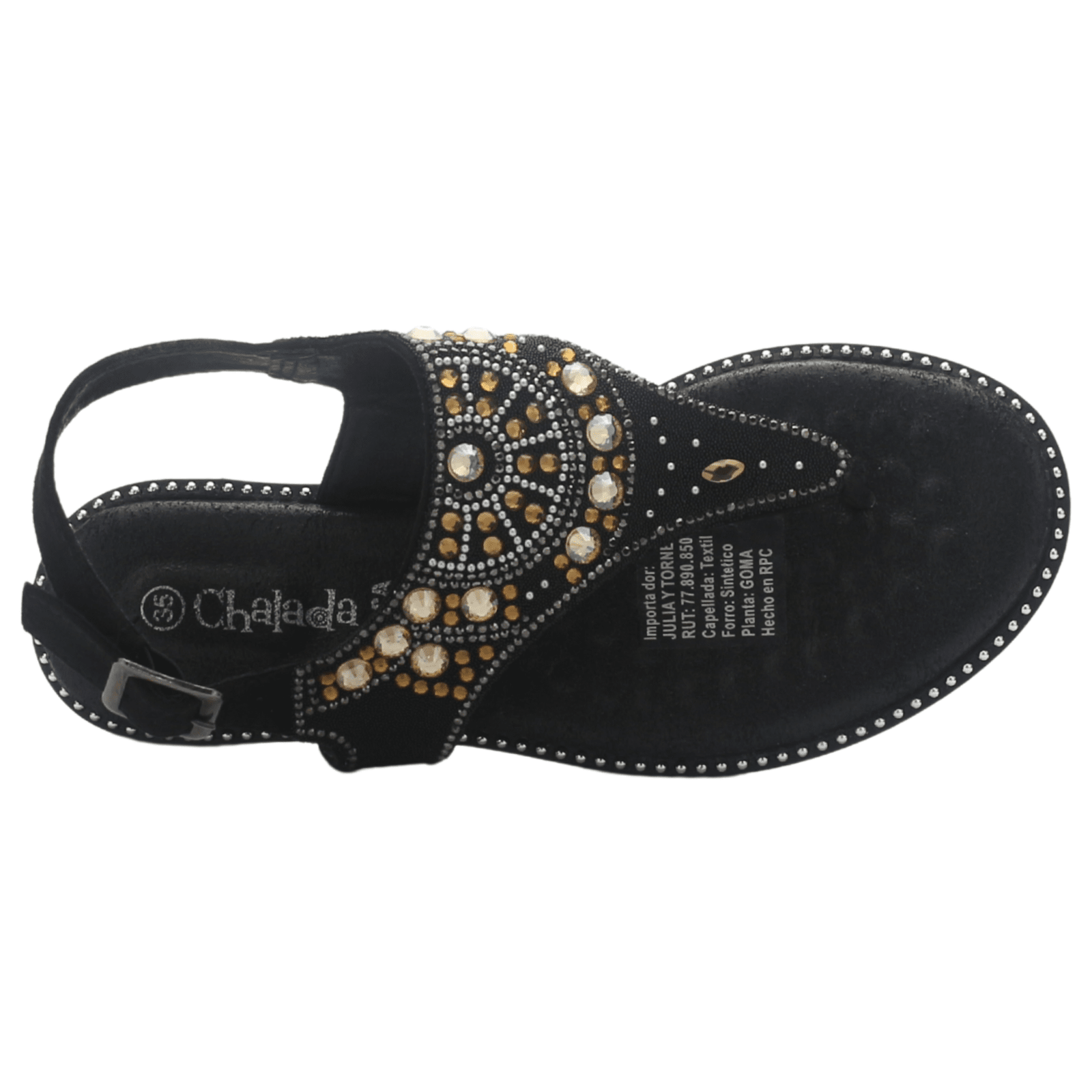 Sandalia Mujer Casual Negro Chalada Angui-2 Sandalias Chalada 