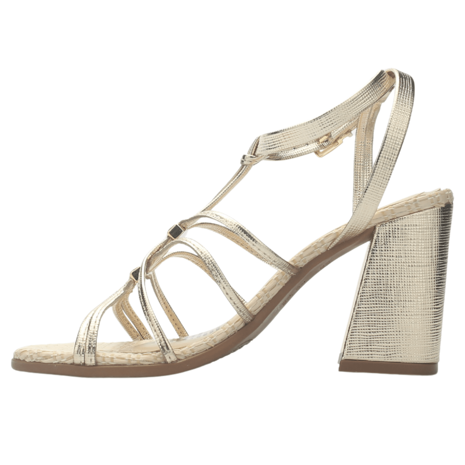 Sandalia Mujer Dorado Ramarim 2541204 Casual Sandalias Ramarim 