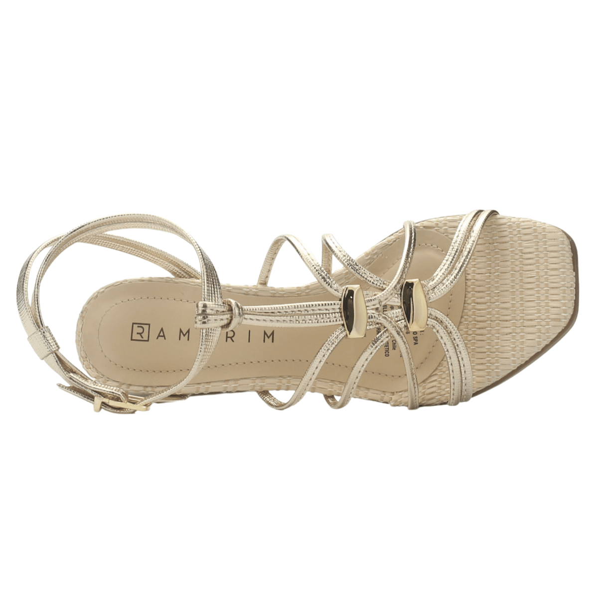 Sandalia Mujer Dorado Ramarim 2541204 Casual Sandalias Ramarim 