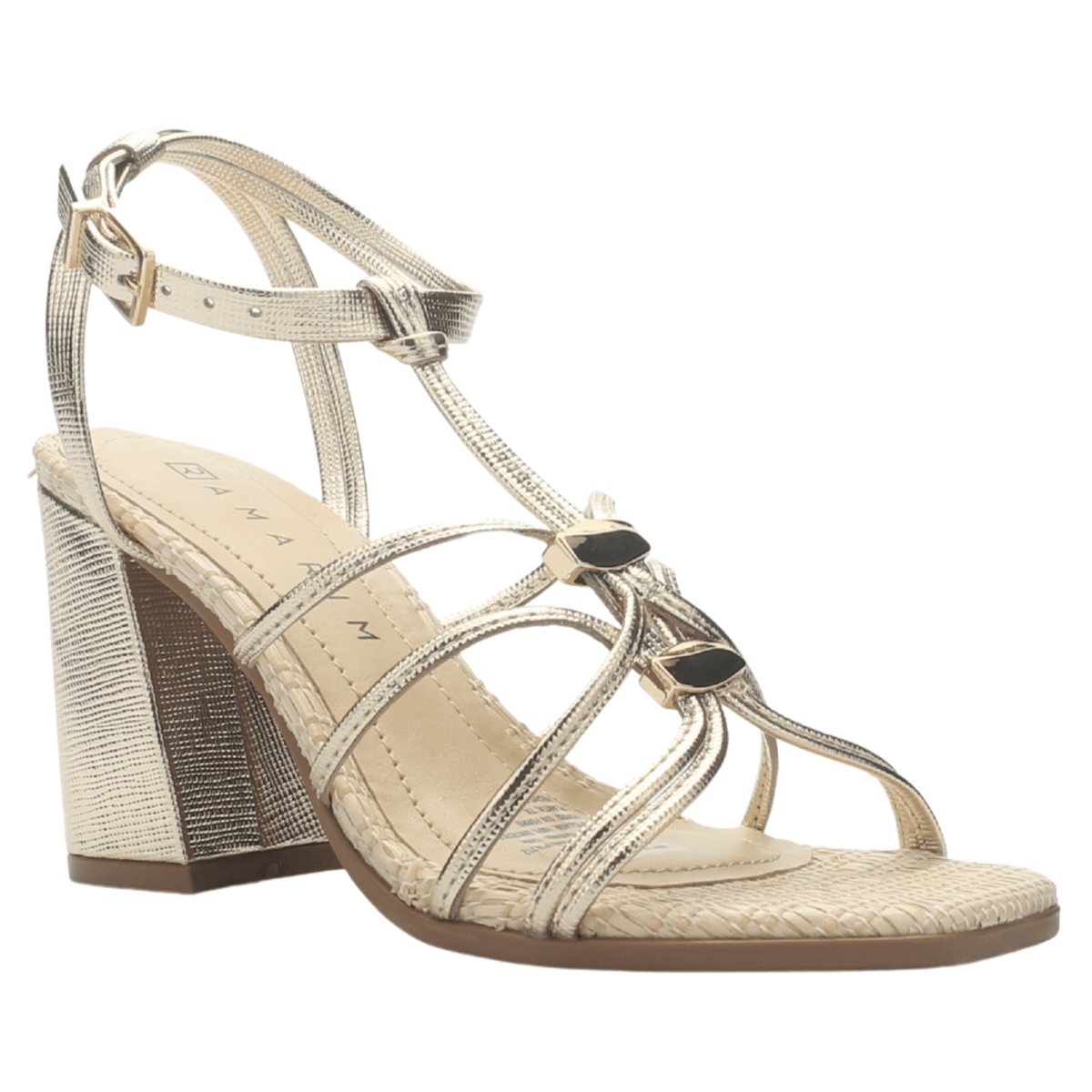 Sandalia Mujer Dorado Ramarim 2541204 Casual Sandalias Ramarim 