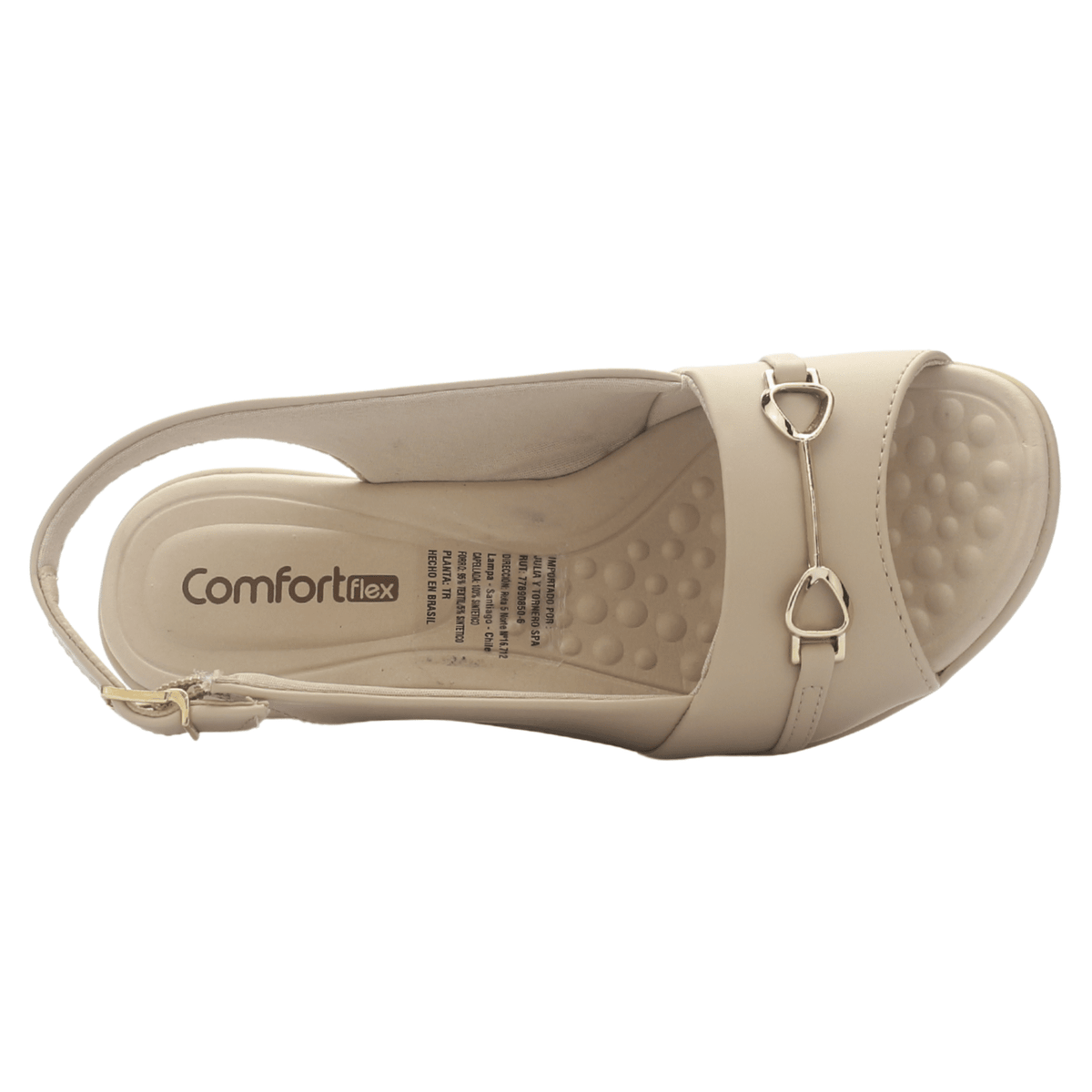 Sandalia Mujer Nude Comfortflex 2572404 Casual Sandalias Comfortflex 