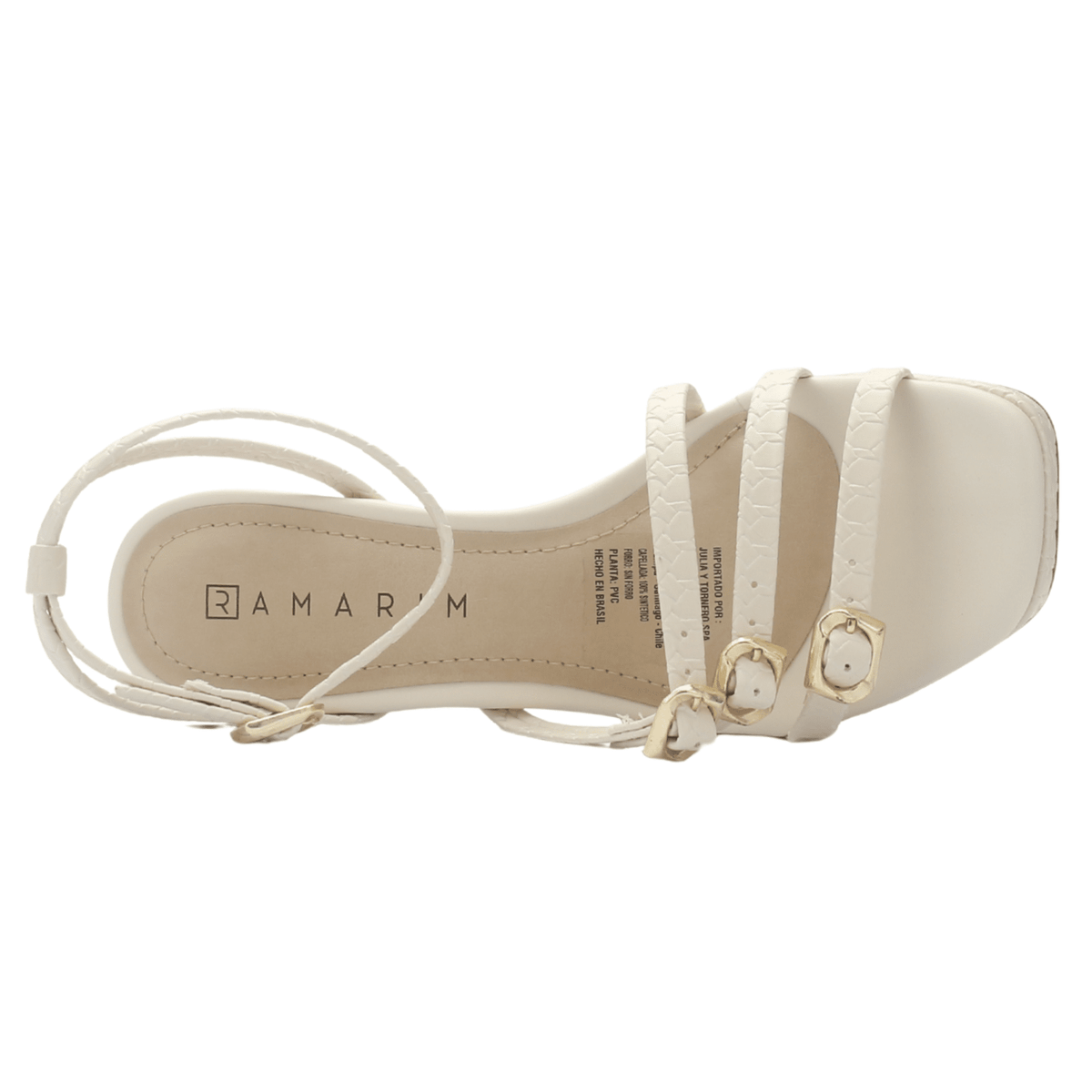 Sandalia Mujer Nude Ramarim 2557204 Casual Sandalias Ramarim 