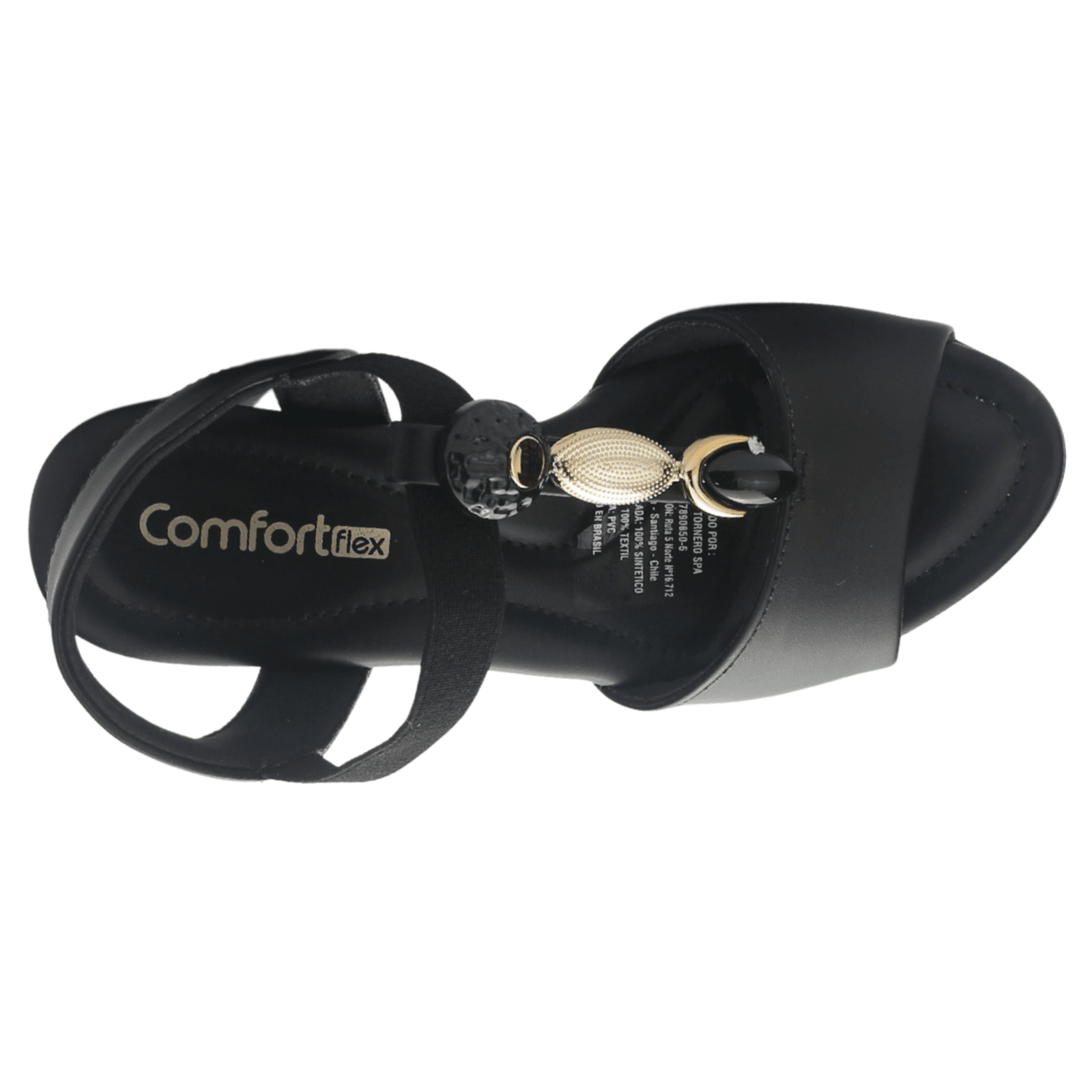 Sandalia Negro Mujer Comfortflex 2557403 Casual Sandalias Comfortflex 