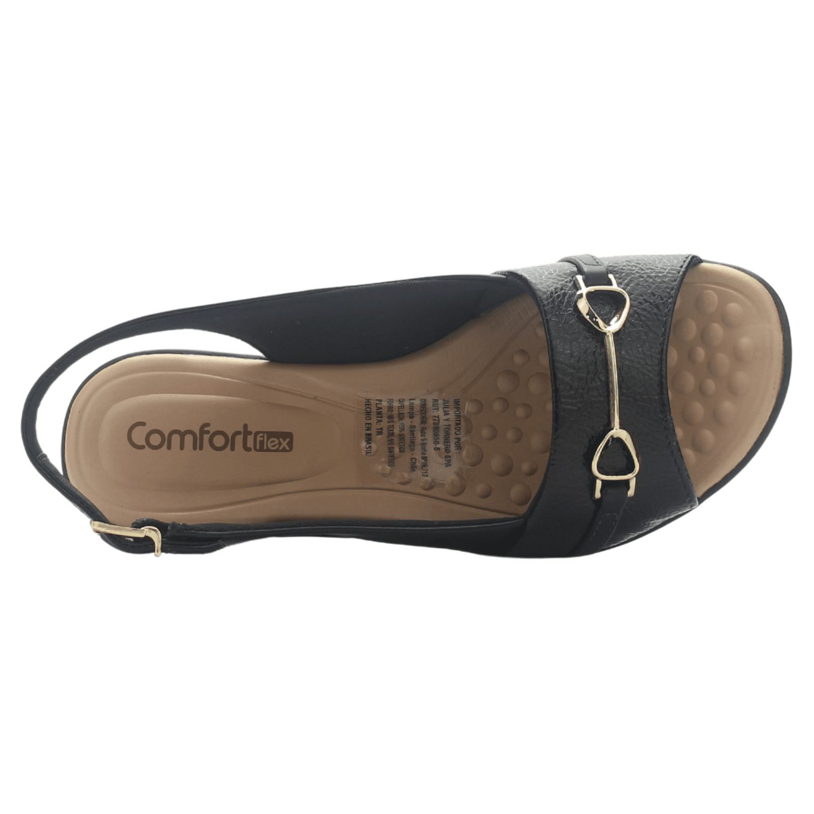 Sandalia Negro Mujer Comfortflex 2572404 Casual Sandalias Comfortflex 