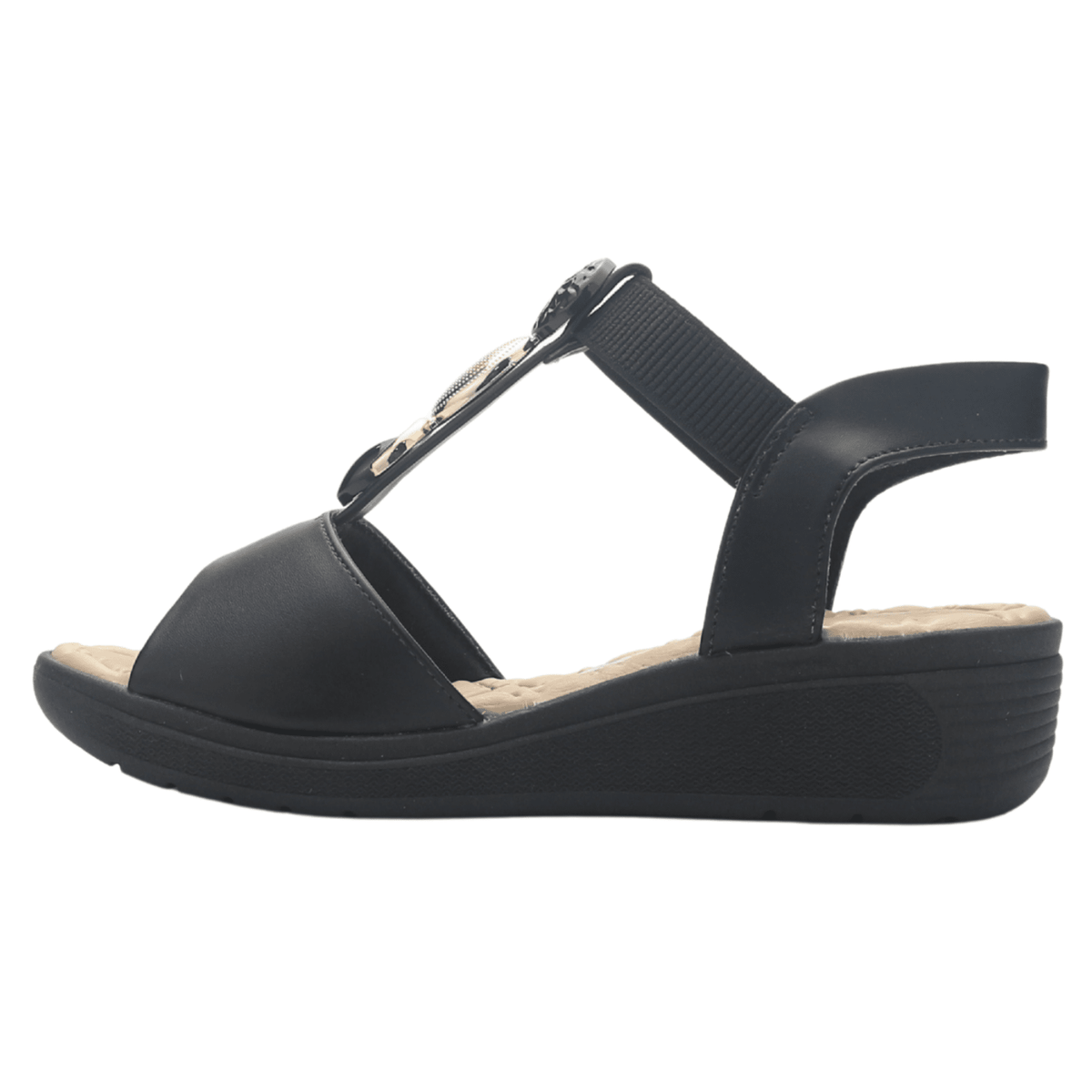 Sandalia Negro Mujer Comfortflex 2586404 Casual Sandalias Comfortflex 