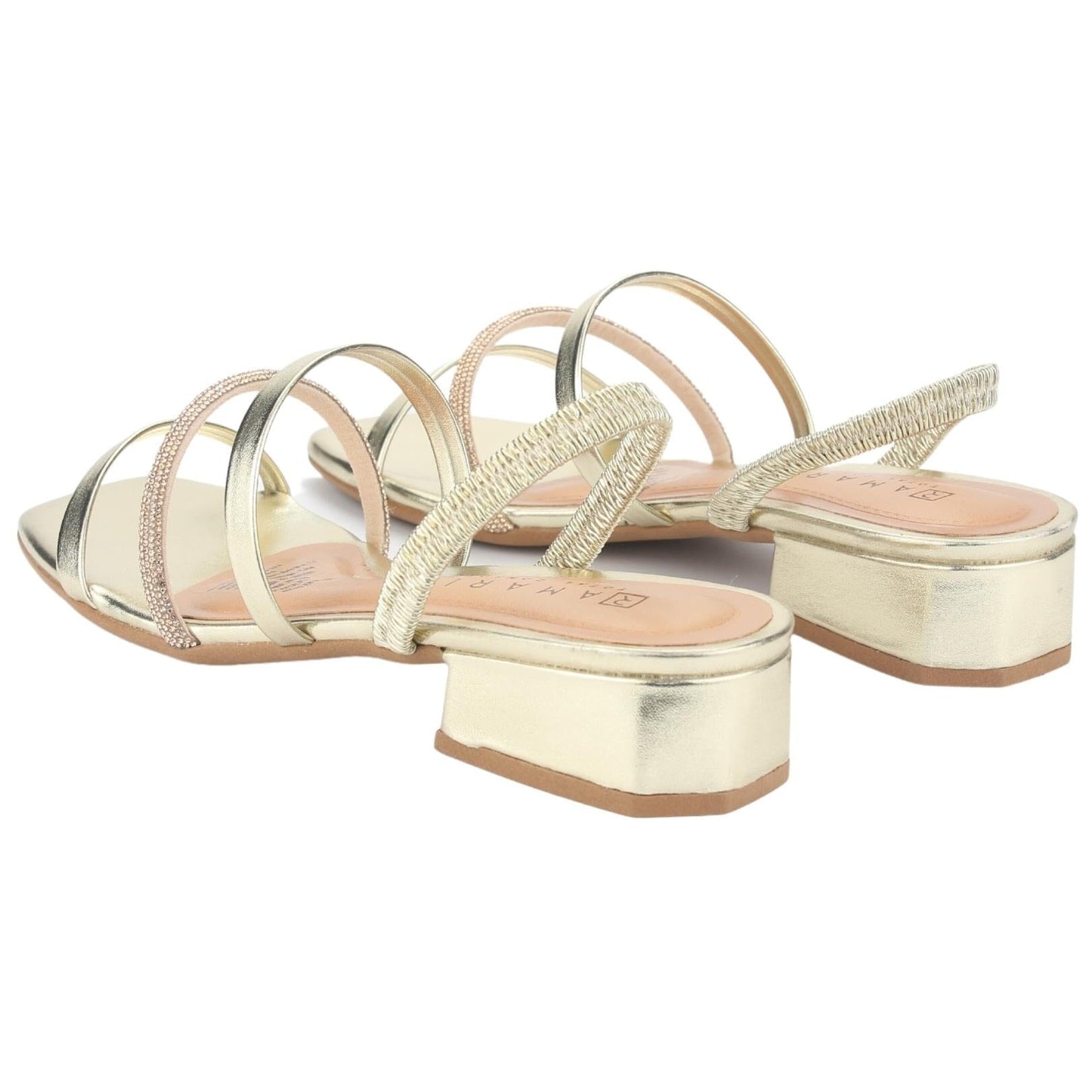Sandalia Ramarim Mujer 2348221 Dorado Casual Sandalias Taco Ramarim 