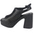 Sandalia Via Marte Mujer 23-11101 Preto Casual Sandalias Plataforma Via Marte 