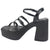 Sandalia Via Marte Mujer 23-11103 V Preto Casual Sandalias Plataforma Via Marte 