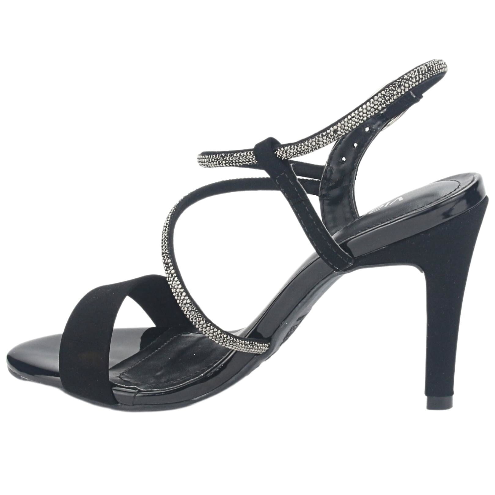 Sandalia Via Marte Mujer 23-17703 Preto Casual Sandalias Taco Via Marte 