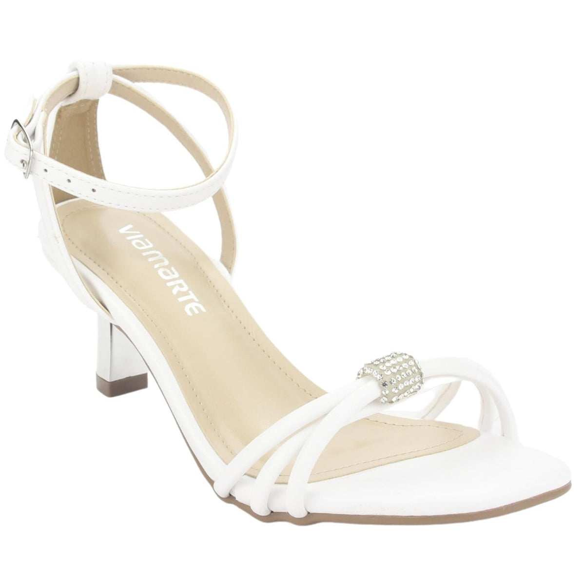 Sandalia Via Marte Mujer 23-18508 Branco Casual Sandalias Via Marte 