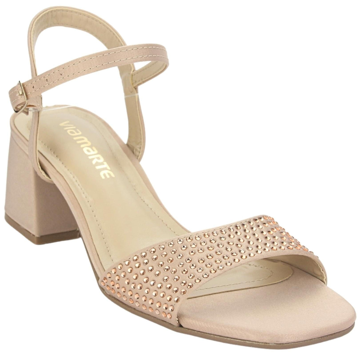 Sandalia Via Marte Mujer 23-9708 Creme Casual Sandalias Via Marte 