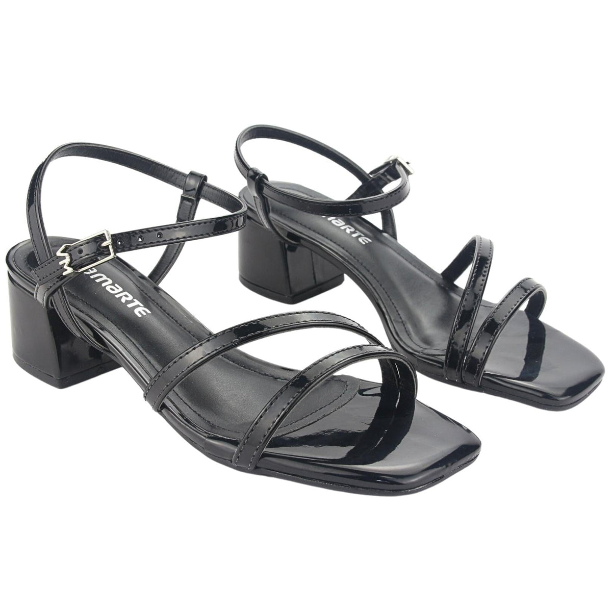 Sandalia Via Marte Mujer 23-9801 V Preto Casual Sandalias Taco Via Marte 