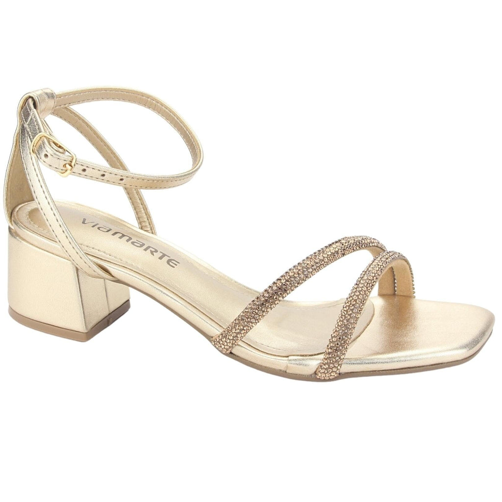 Sandalia Via Marte Mujer 23-9804 Gold Casual