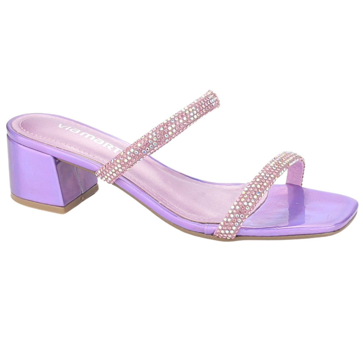 Sandalia Via Marte Mujer 23-9810 Rosa Casual Sandalias Taco Via Marte 