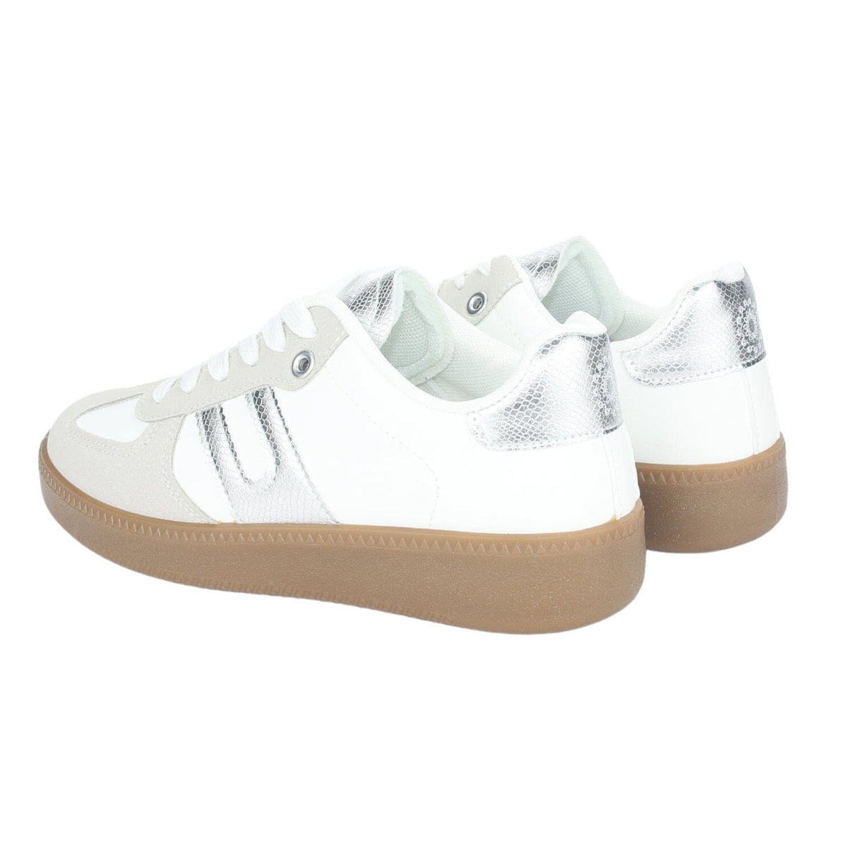 Zapatilla Chalada Mujer Antu-2 Blanco Plata Urbano Zapatillas Chalada 