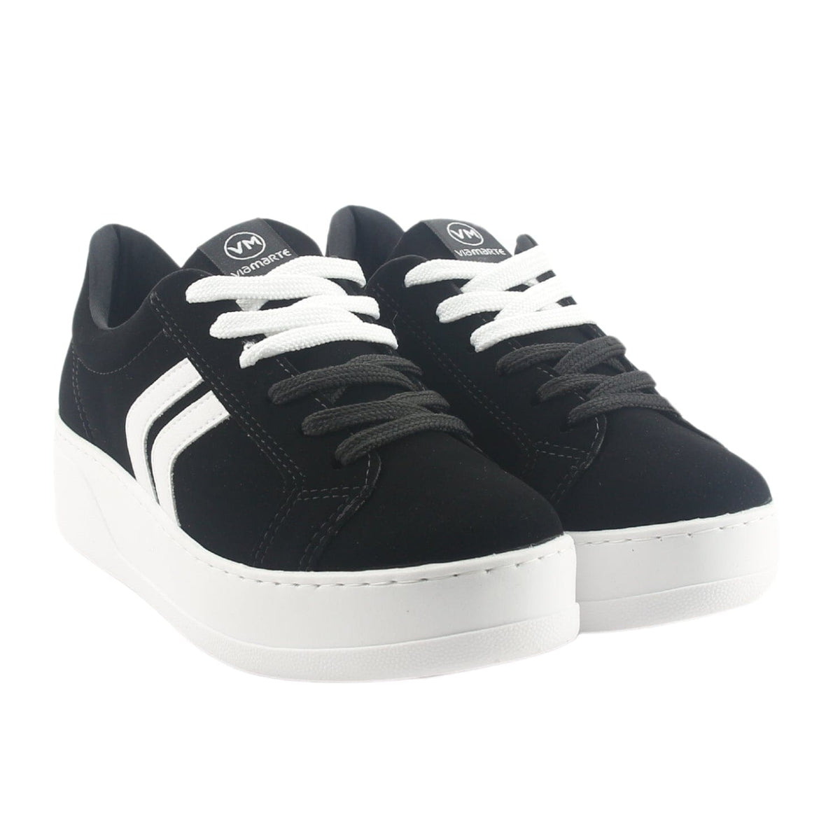 Zapatilla Via Marte Mujer 023-011-01 Negro Casual Zapatillas Via Marte 